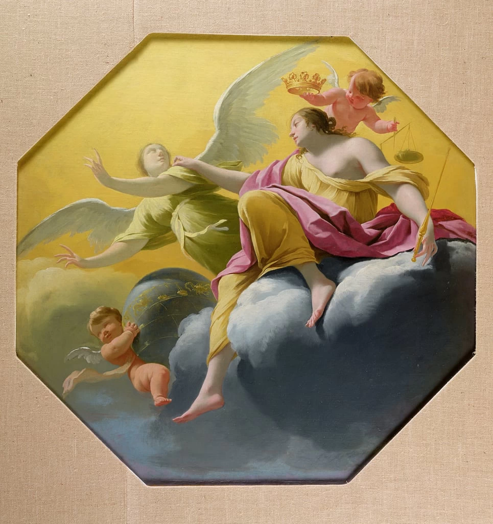 Camera da letto della Regina a Saint - Germain, en, Laye, la Giustizia, Château de Versailles